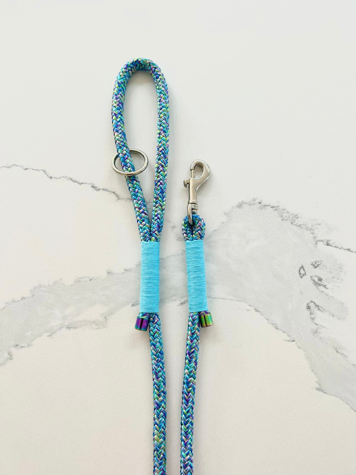 Blue Ripple Rope Lead