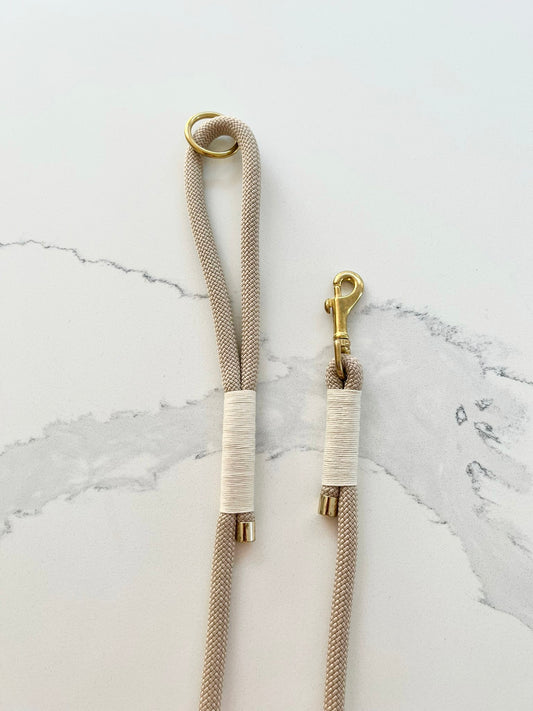 Tailored Taupe Rope Lead