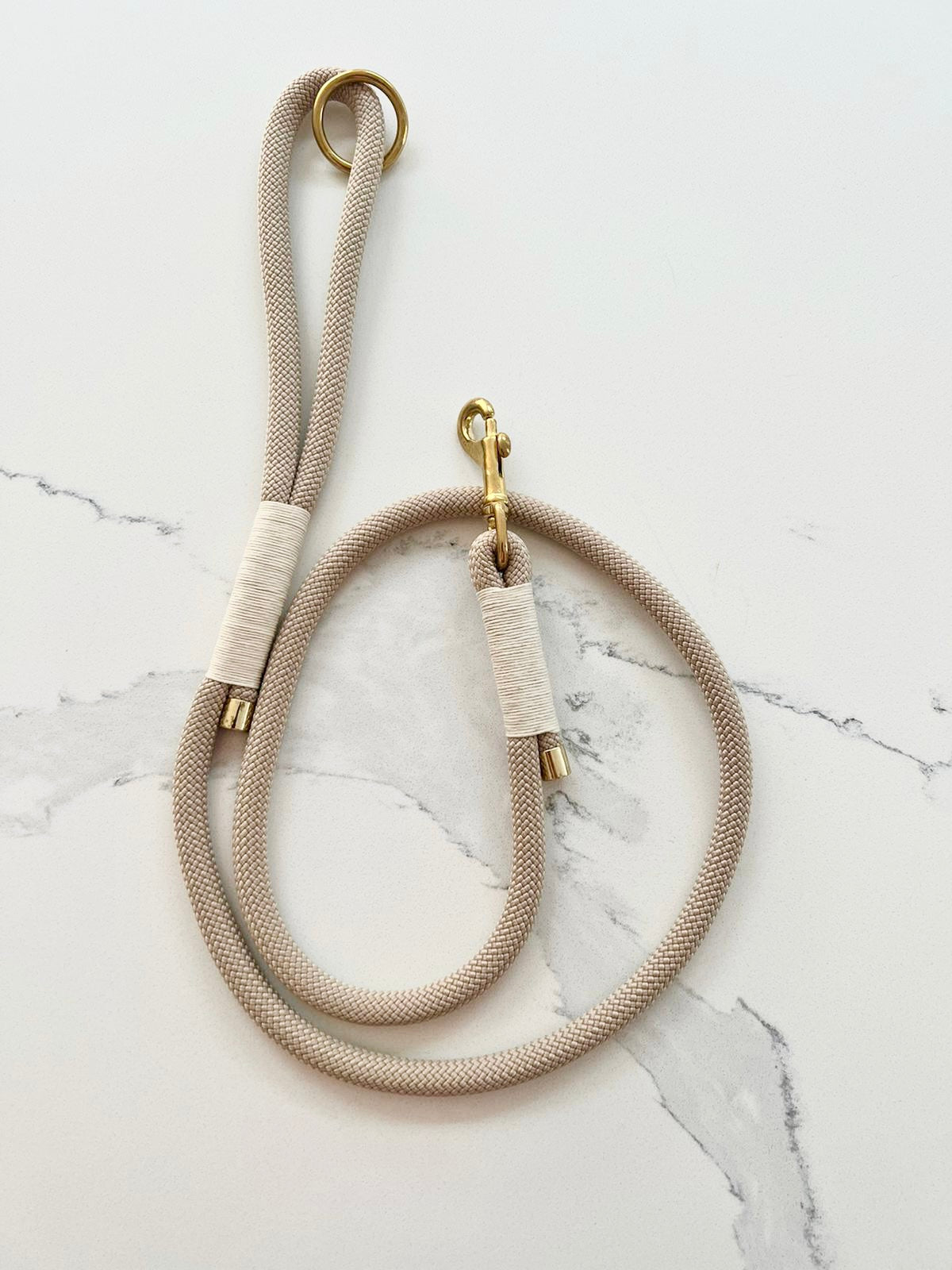 Tailored Taupe Rope Lead